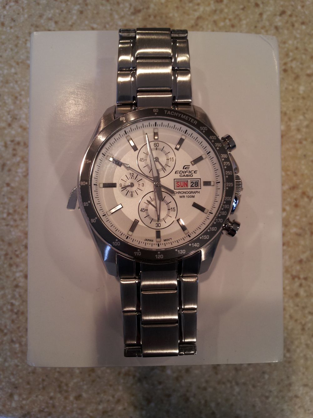 Casio Edifice Chronograph (white face/black bezel)